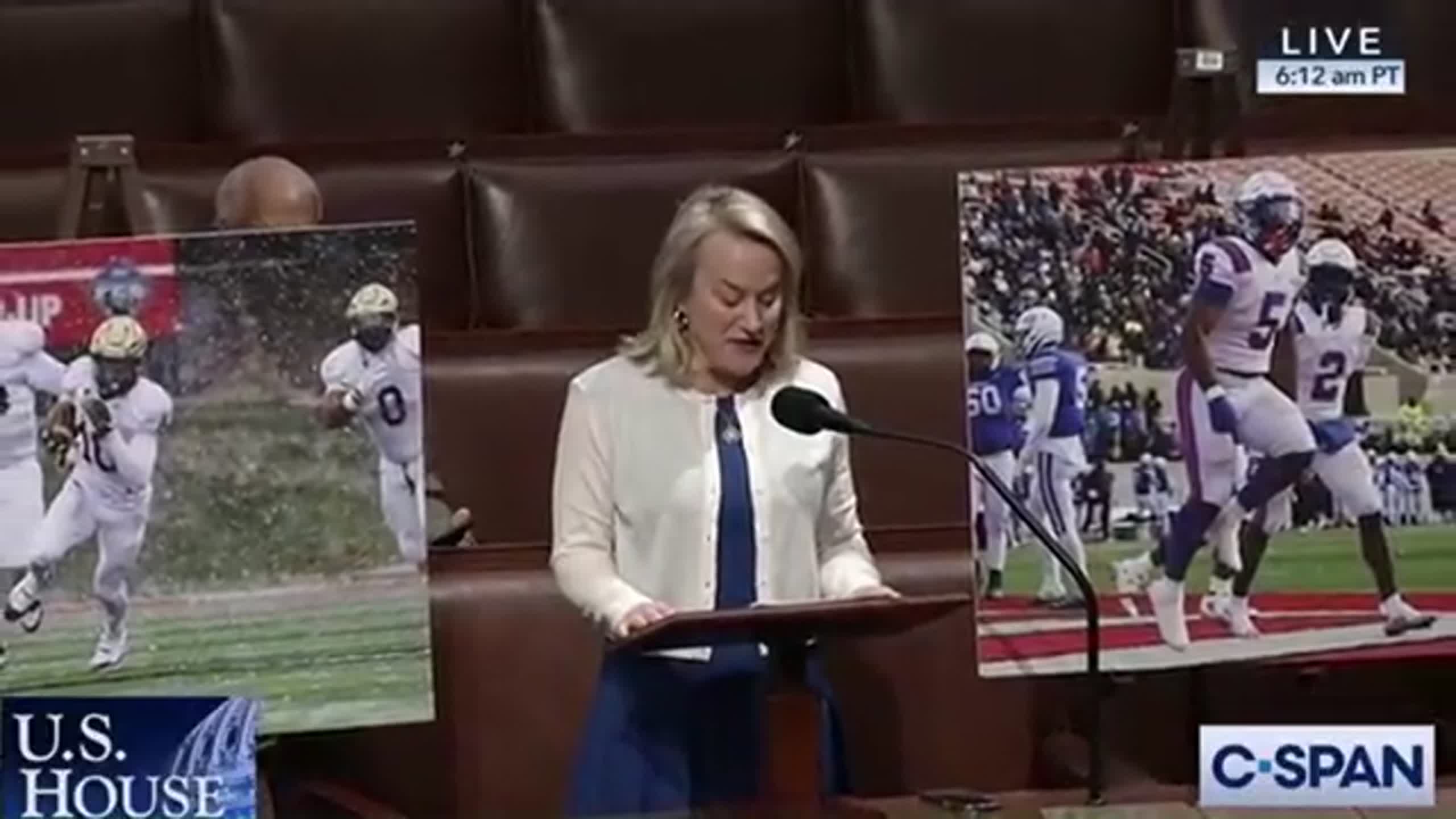 U.S. Rep. Nikki Budzinski recognizes Althoff, East St. Louis football teams
