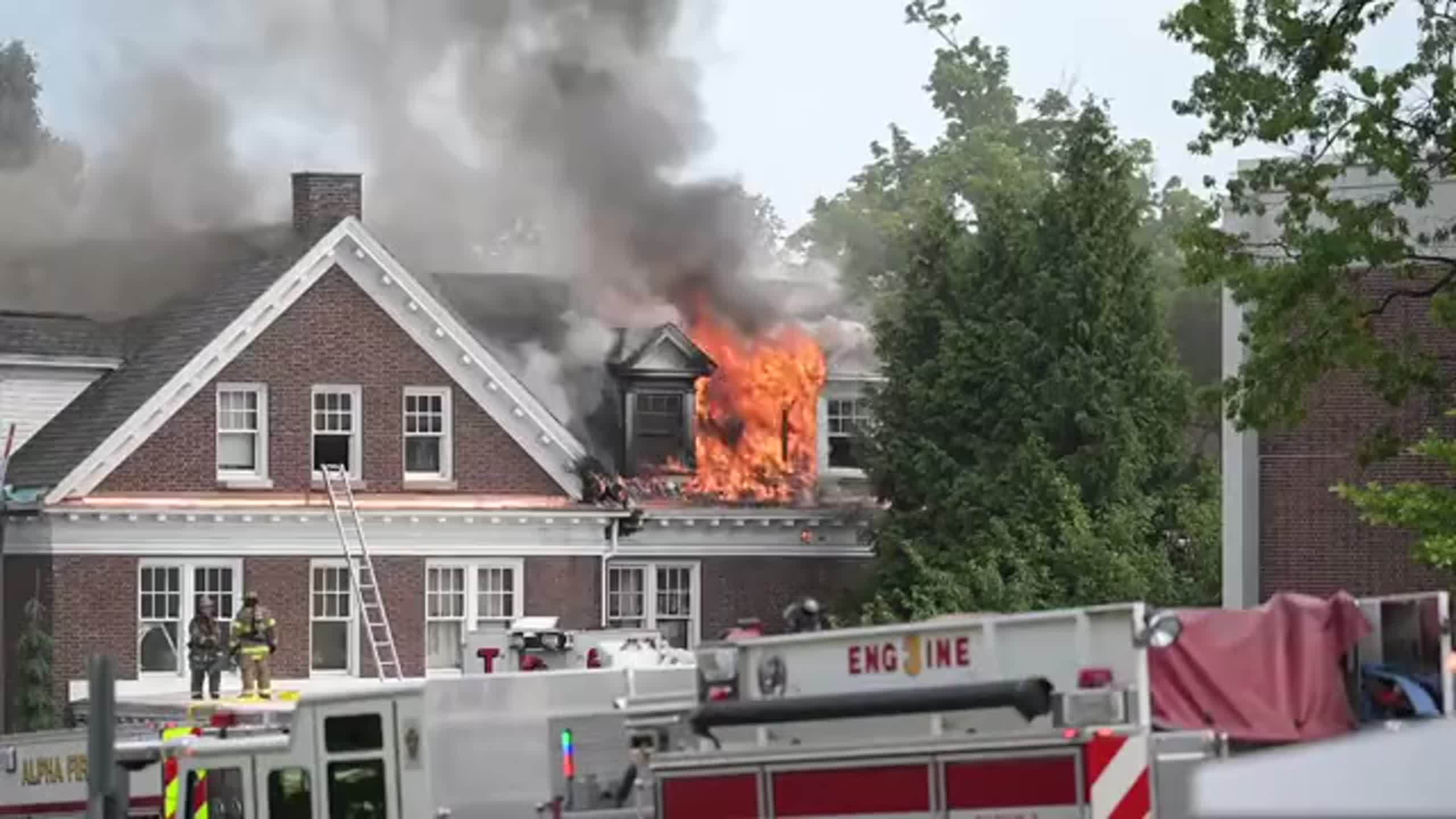 Fire crews respond to blaze at Penn State fraternity house