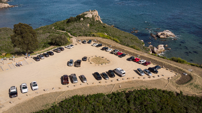 Drone view: See Cave Landing parking area improved