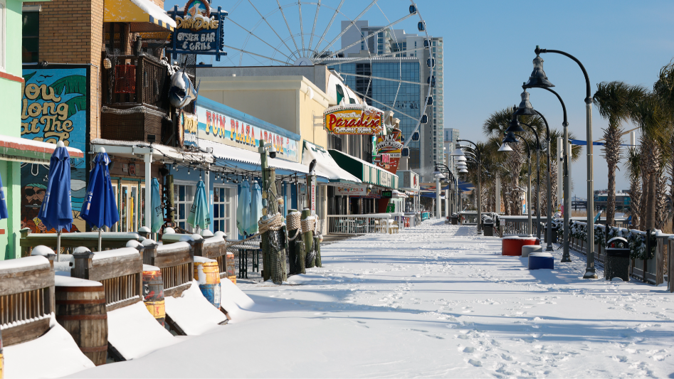 Hey y'all, watch this! Myrtle Beach snow day recap