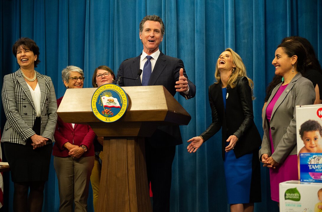 ‘It hits the pocketbook.’ Gov. Newsom’s budget would make diapers, tampons tax-free
