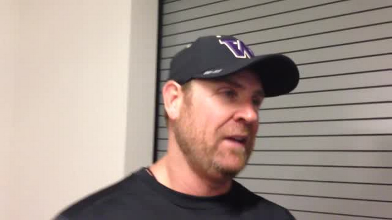 VIDEO: Huskies DL-ST coach Jeff Choate after Tuesday practice