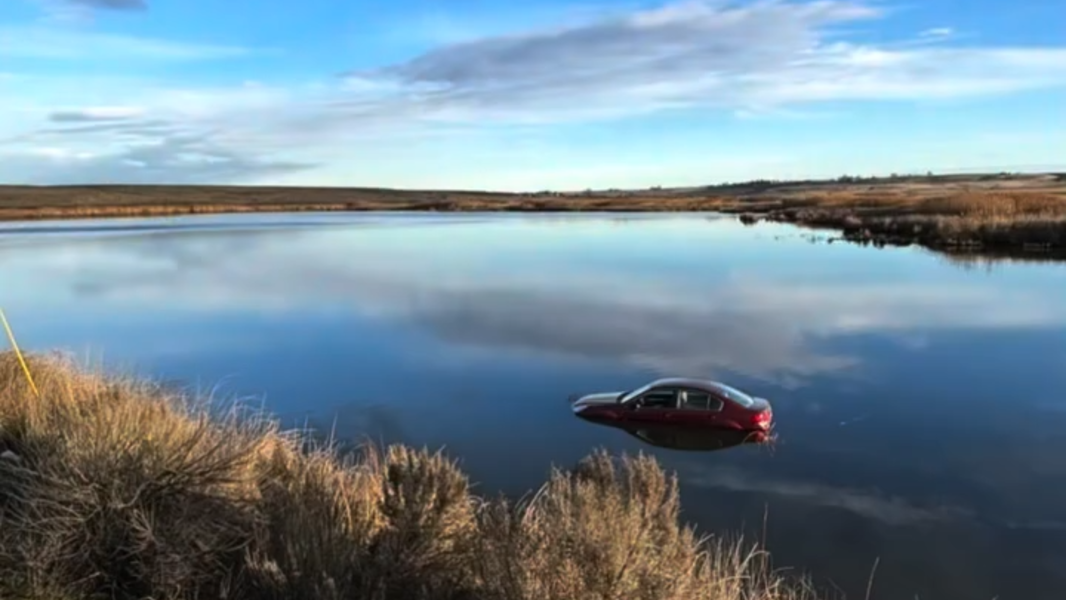Drowsy driver rescued after crashing into Casey Pond