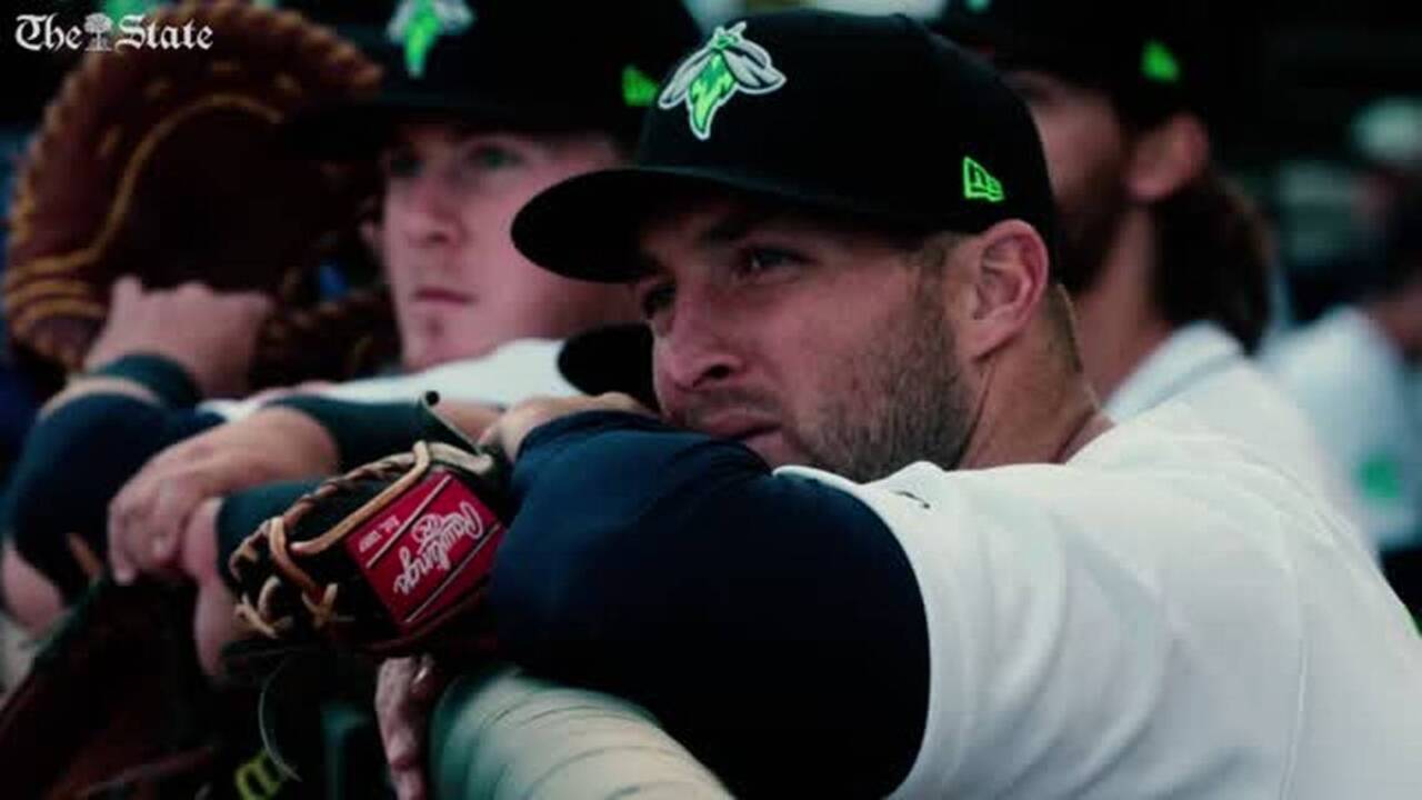 Tim Tebow's first game with the Columbia Fireflies: 'We are in this together'