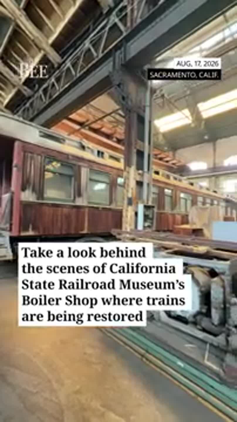 Look inside the CA State Railroad Museum boiler shop, where trains are restored