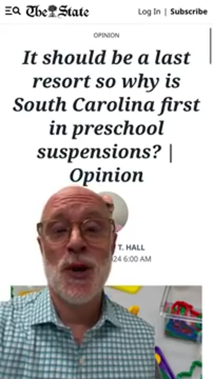 It should be a last resort so why is South Carolina first in preschool suspensions? | Opinion