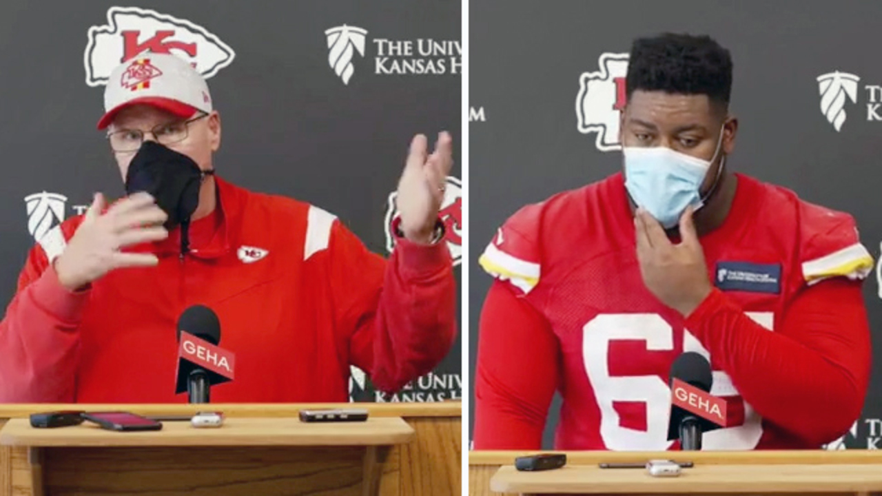 KC Chiefs' Andy Reid, Trey Smith on new NFL mask requirements (Video ...