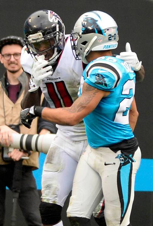 Julio Jones dropped a sure TD. What one Panther told him later may surprise you.