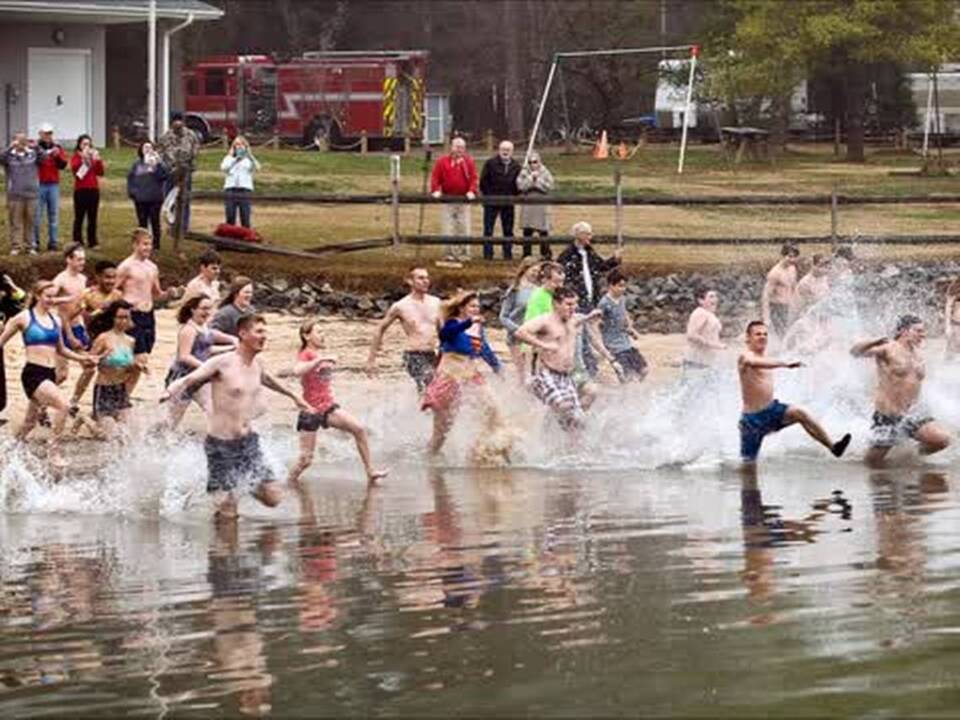 Polar plunge at Lake Norman