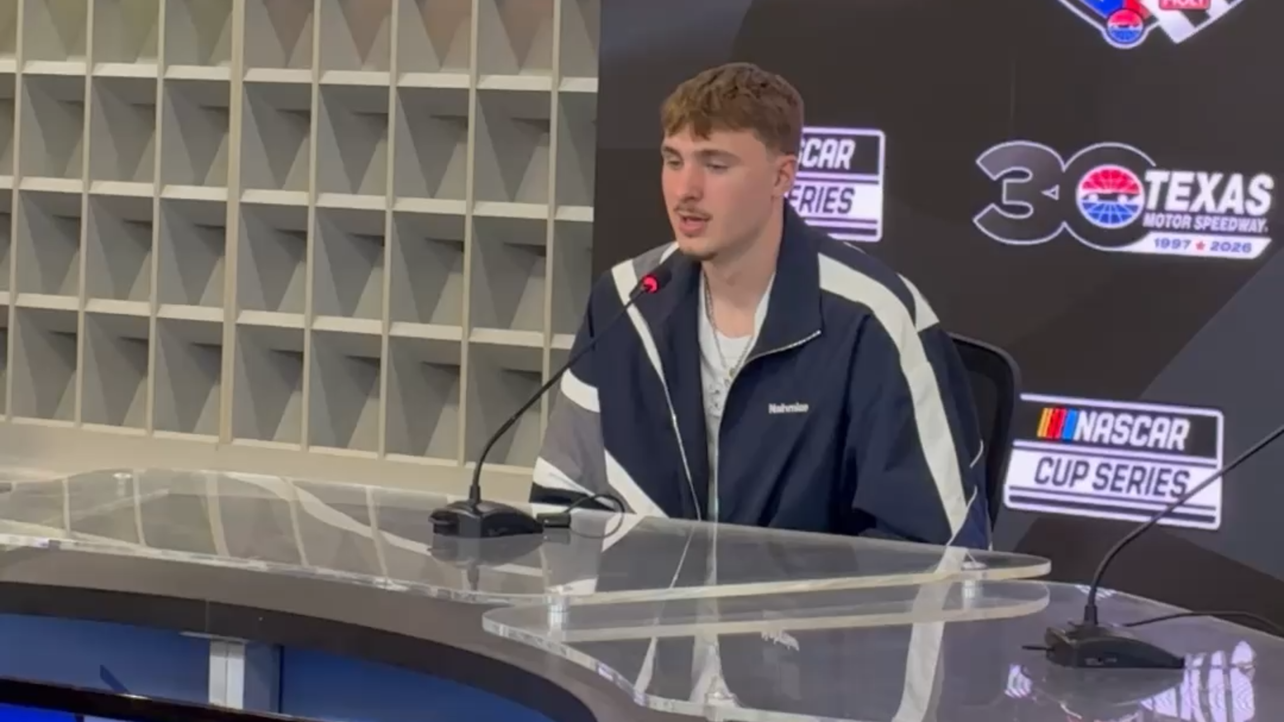 Dallas Mavs' Cooper Flagg on his ride with NASCAR's Cup Series rookie Connor Zilisch