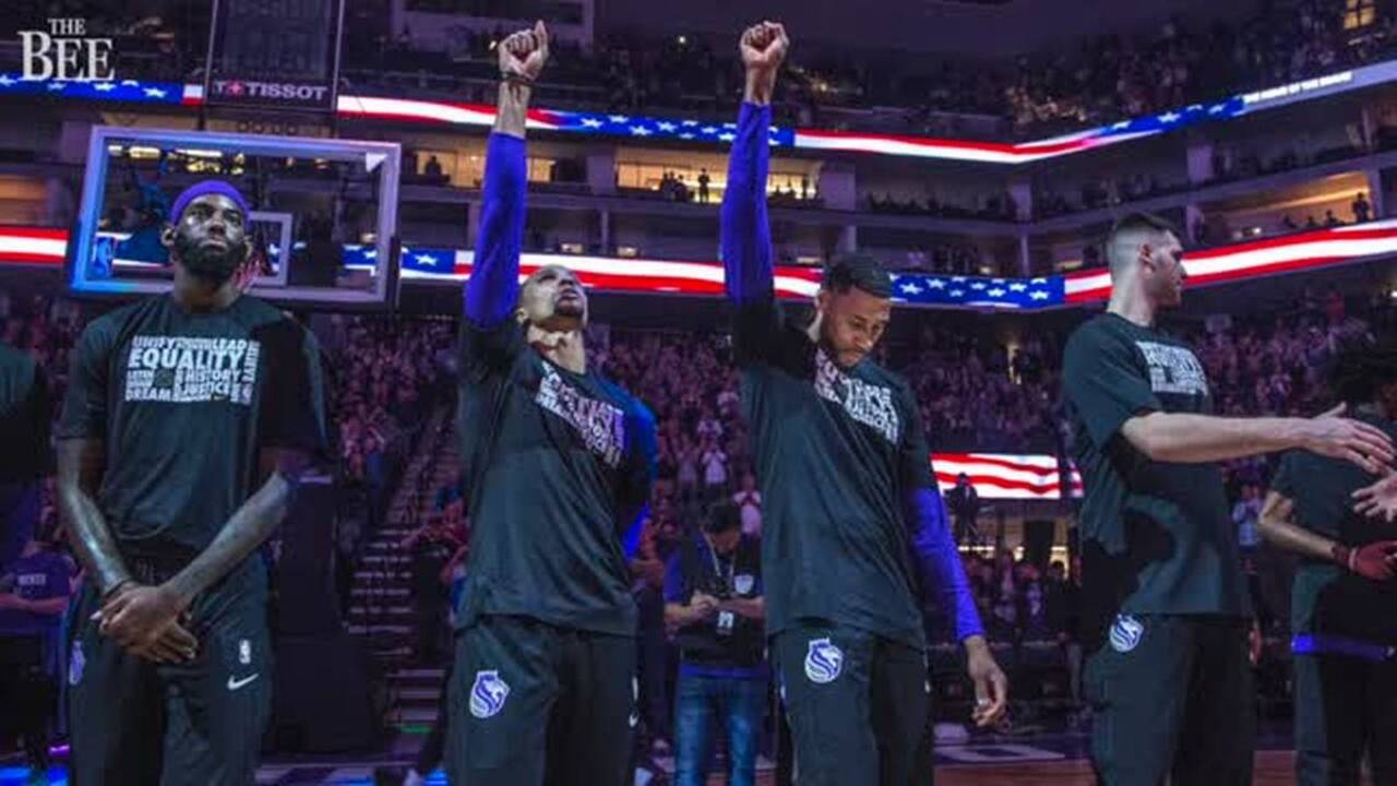 Garrett Temple talks about raising his fist in silent protest during Black History Month in this video