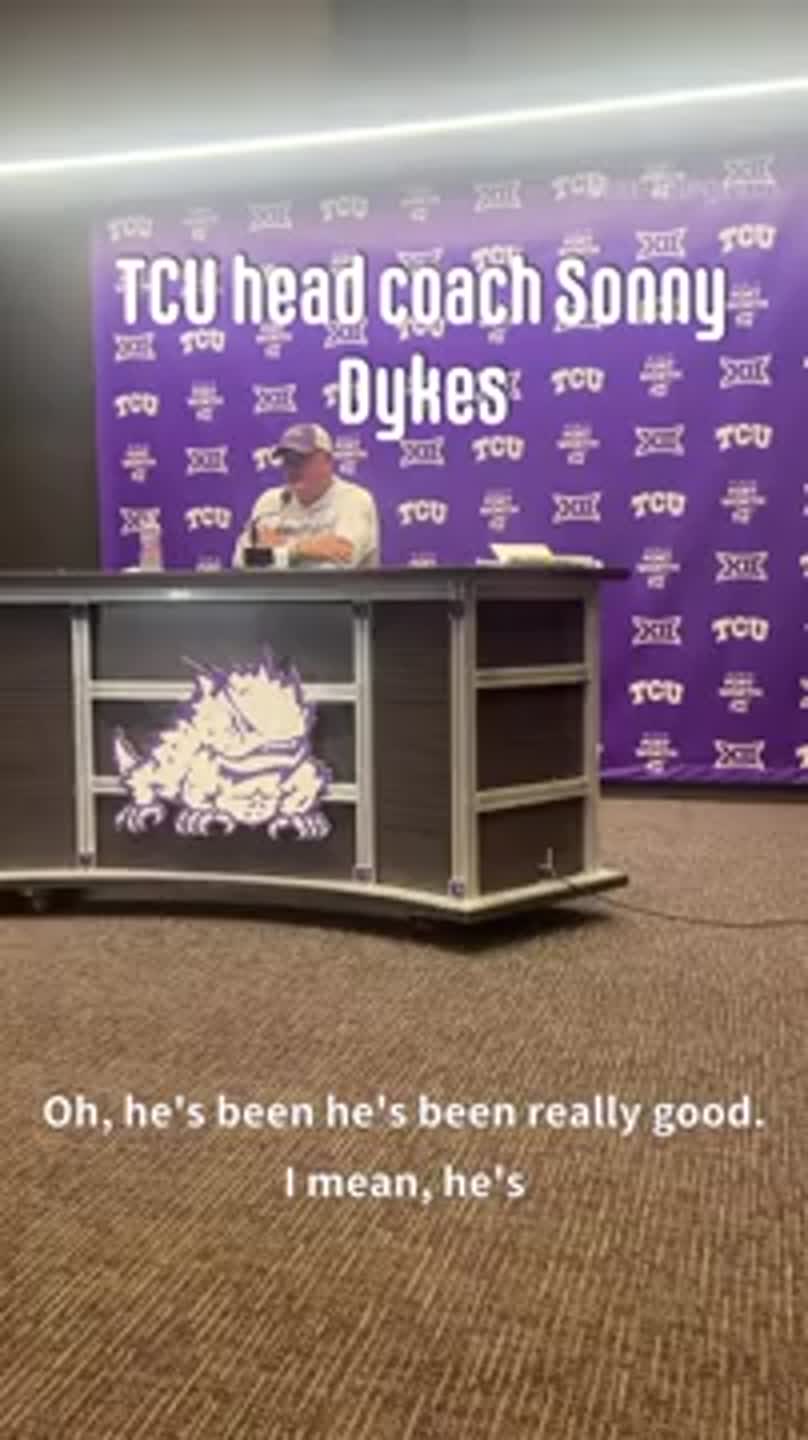 TCU coach Sonny Dykes breaks down QB Jaden Craig's progress