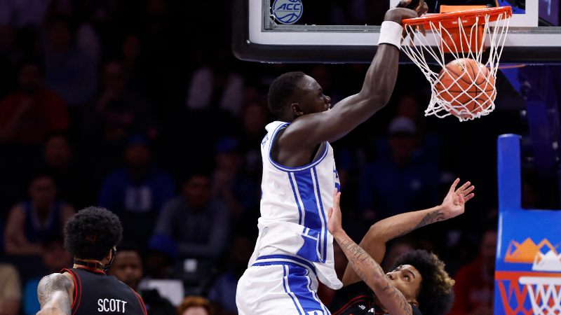 Duke's Maluach slams against Louisville in ACC Tournament championship game