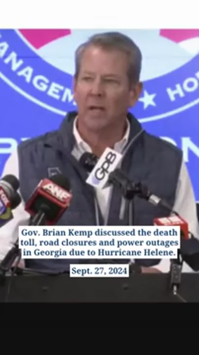 GA Governor Brian Kemp discusses effects of Hurricane Helene