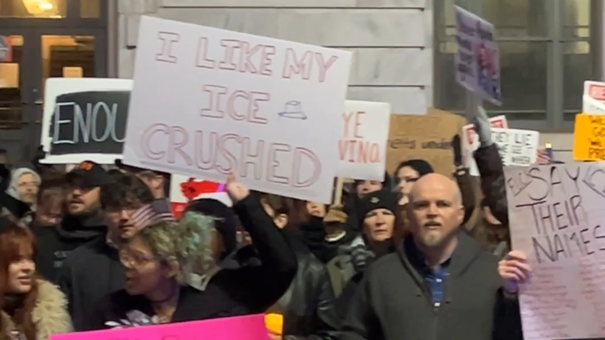Hundreds march in downtown Macon to protest ICE presence nationwide