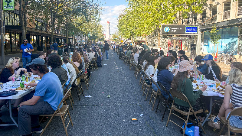 Commercial Street shuts down for The Longest Table and Last Night Out
