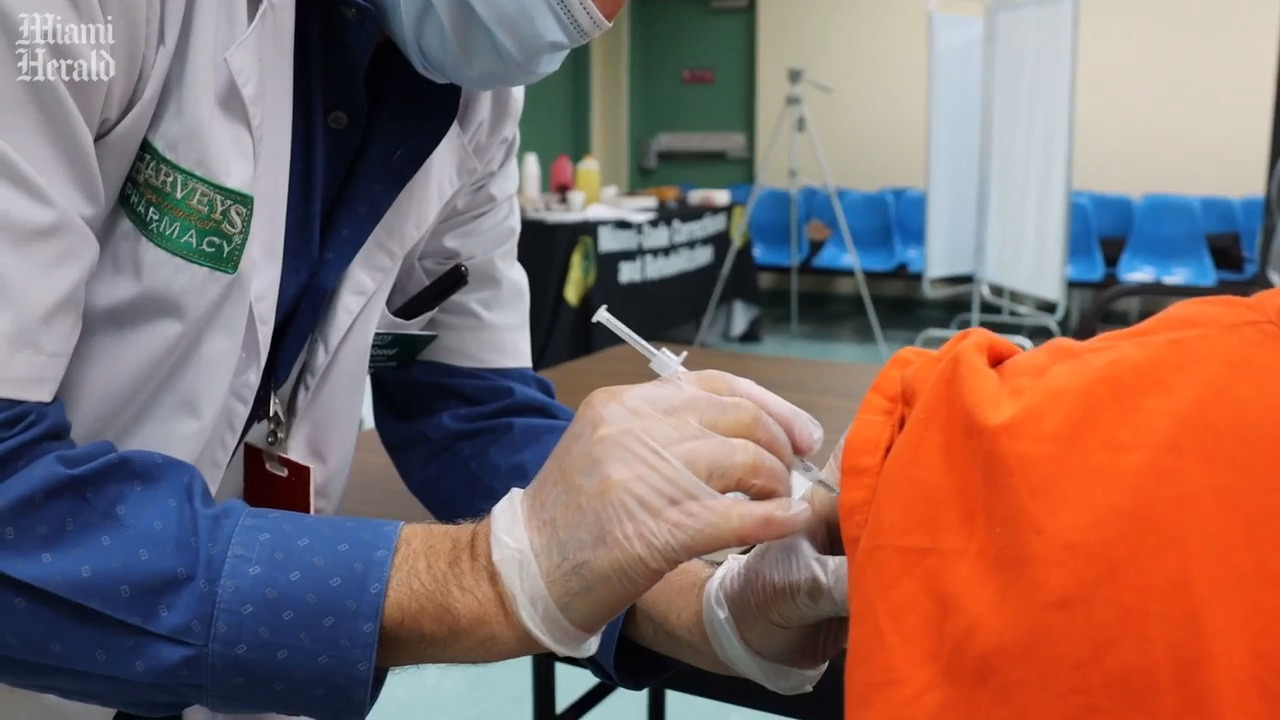 Inmates vaccinated at Metro-West Detention Center