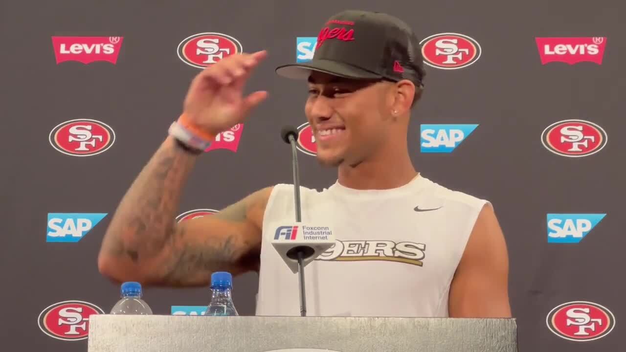 Trey Lance gives his take on Jimmy Garoppolo returning to the 49ers
