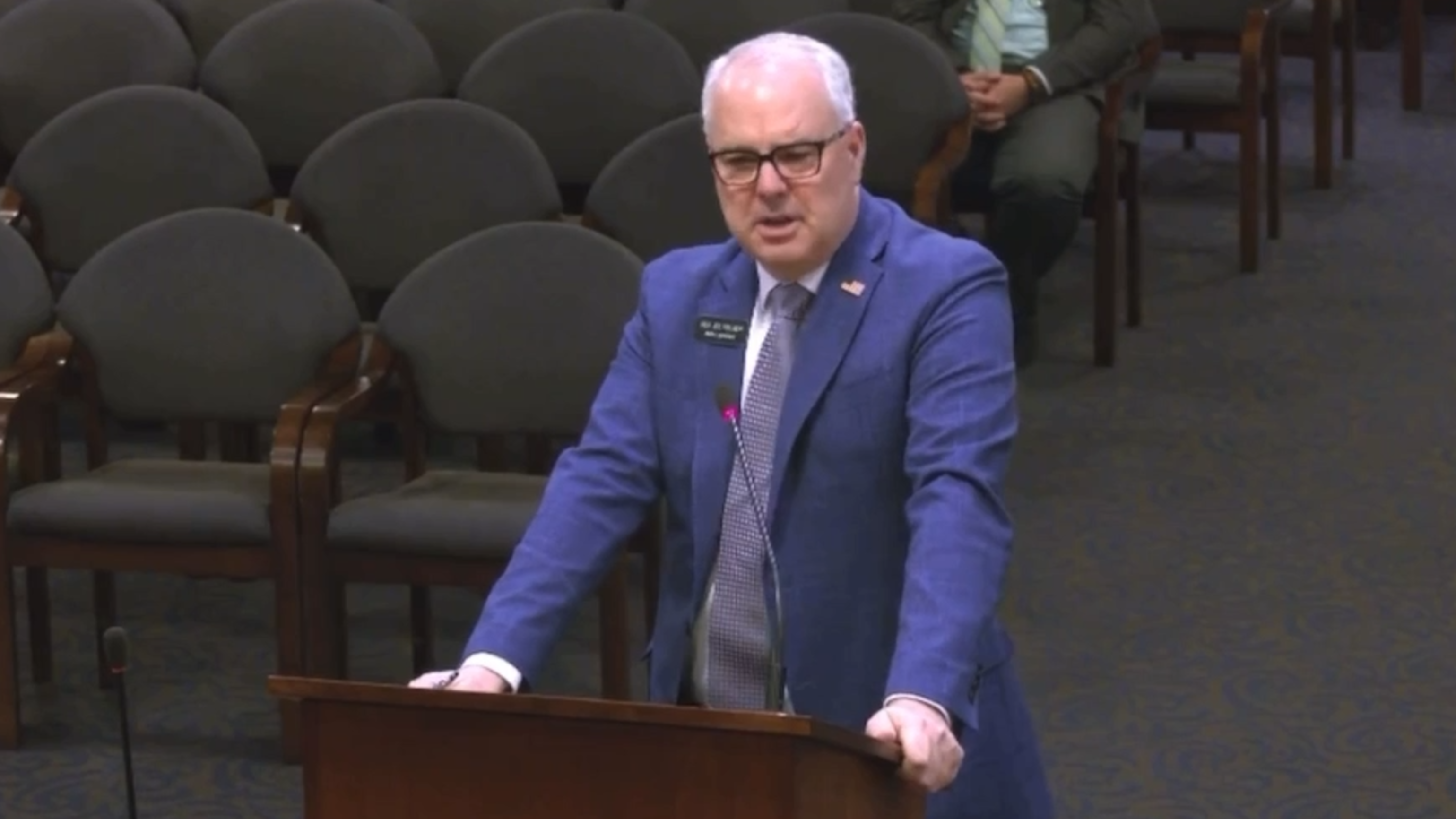 Rep. Joe Palmer reduces police funding bill mid-hearing