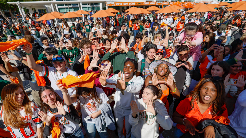 UM fans pack pep rally ahead of 2026 College Football Playoff national title game