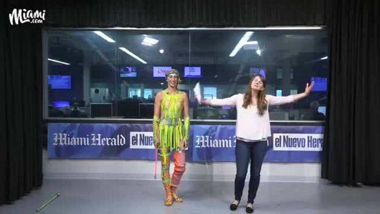 Twirling with the Miami girl who stars in Cirque du Soleil's VOLTA