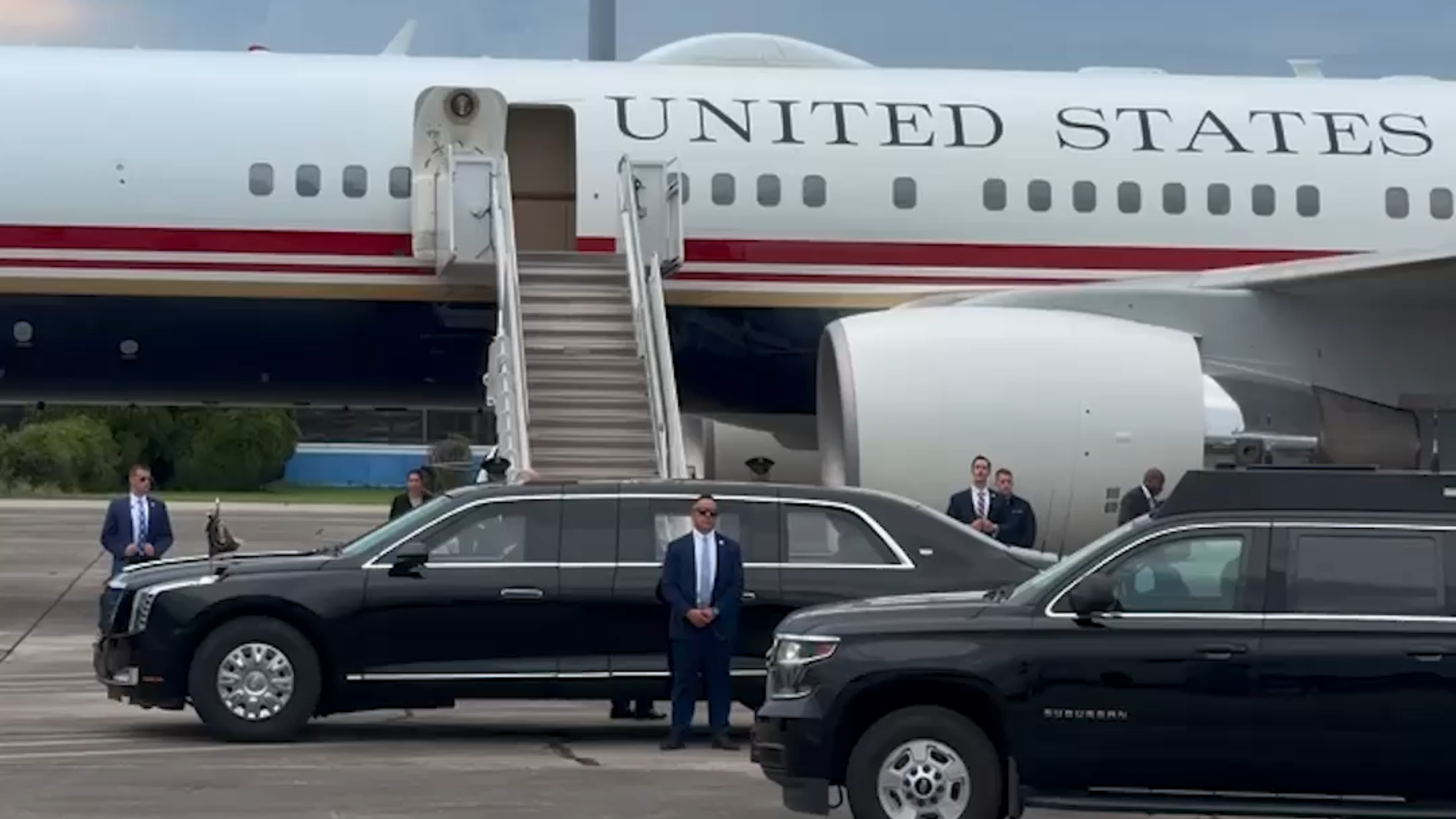 President Trump lands in Myrtle Beach