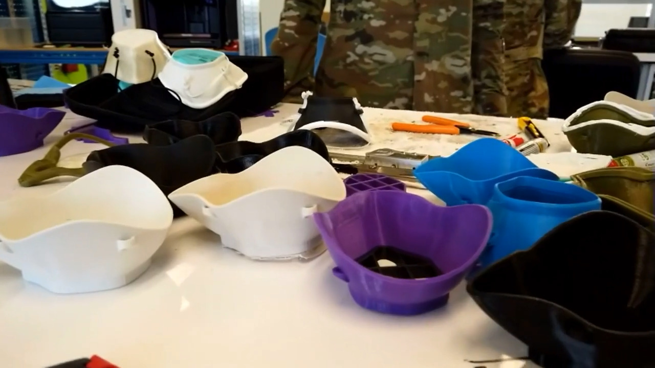 Here’s how this Robins’ lab is creating face shields to combat COVID-19