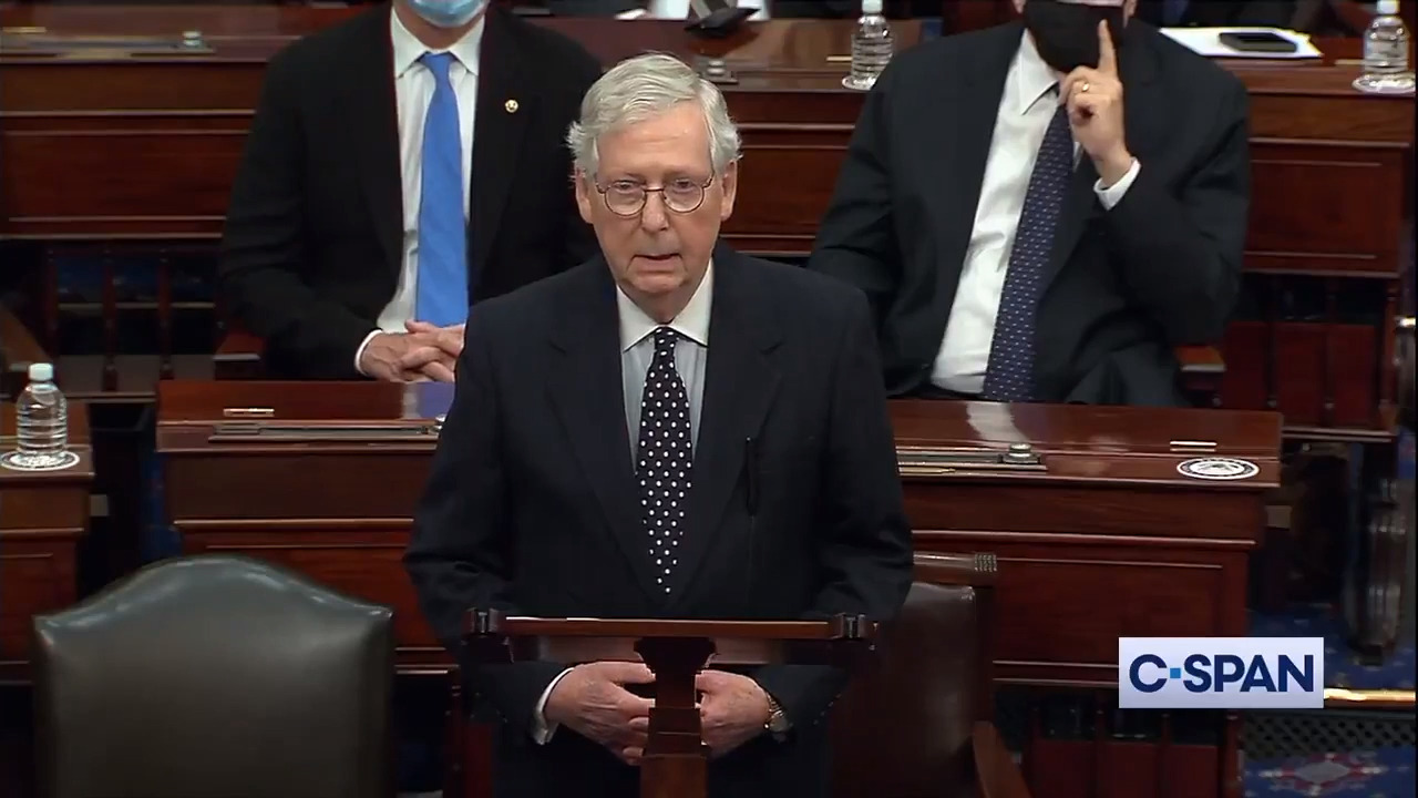 McConnell rebukes election overturn effort. ‘Our democracy would enter a death spiral’