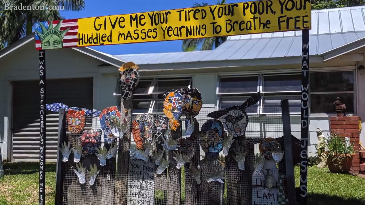 Protest as an art form. Cortez woman is teaming up with others ‘against children in cages’