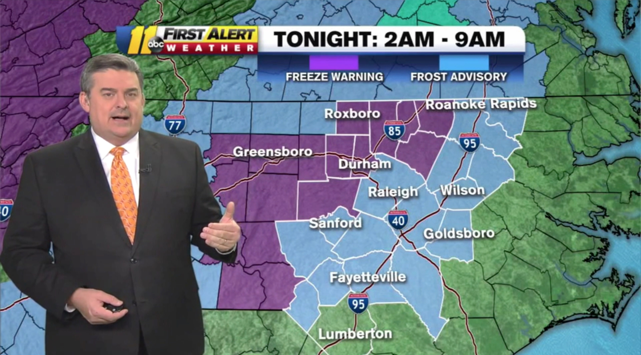 Break out the winter coats: Triangle could see first freeze of the season