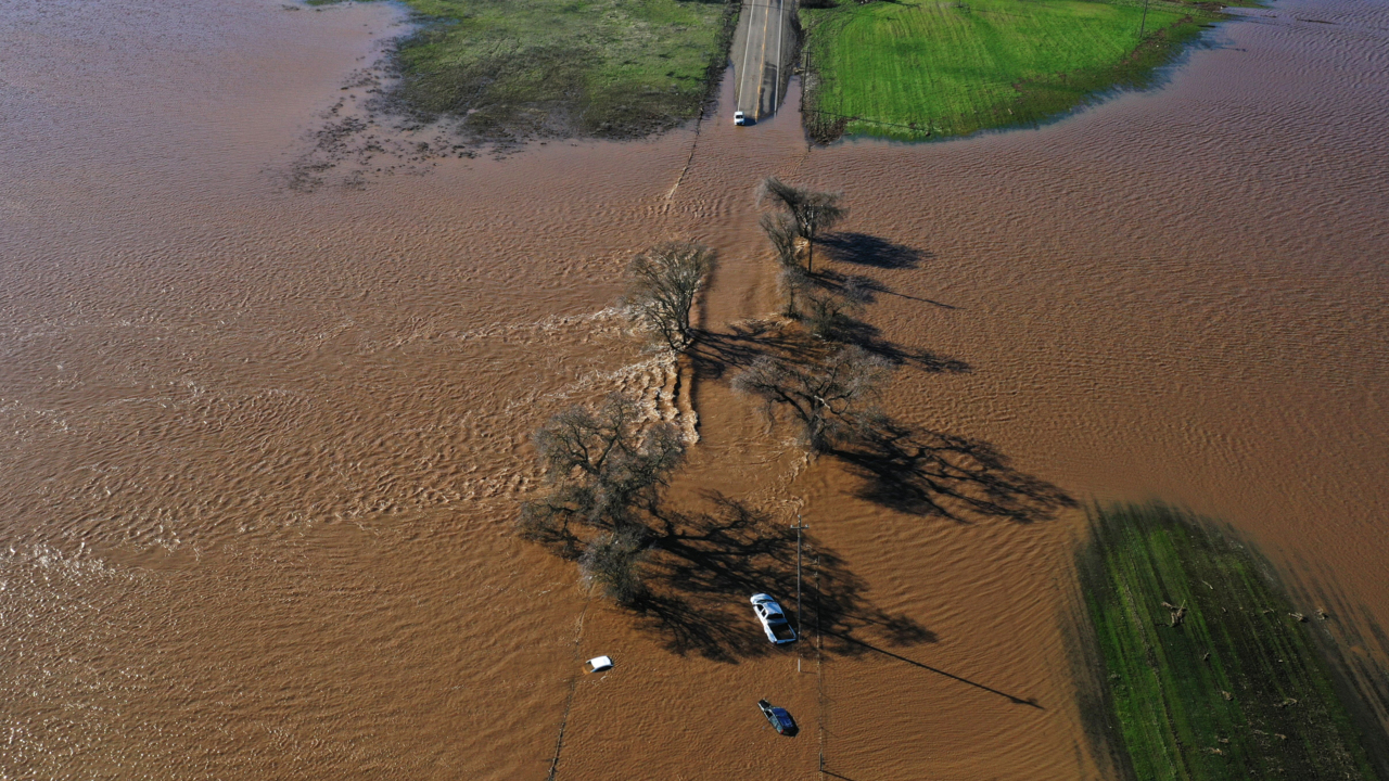 See flooding and helicopter rescue operations in south Sacramento County