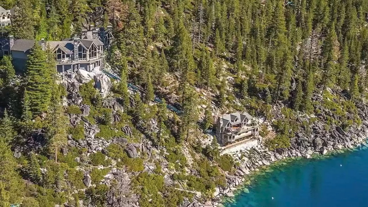Take a look inside this cliffside Lake Tahoe mansion