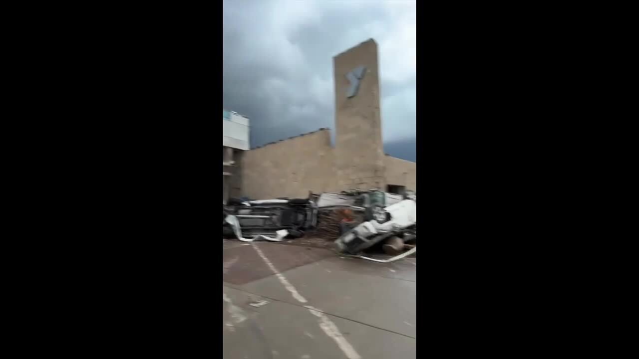 Inside the Andover YMCA when the tornado hit in Kansas