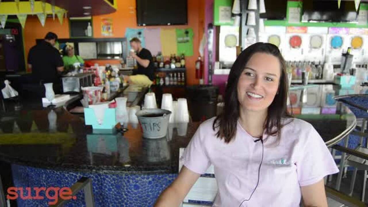 Hot Pour | Lauren Oare takes you to the Blue Lagoon at Hurricane's Daiquiri Bar & Grill on the boardwalk in Myrtle Beach SC