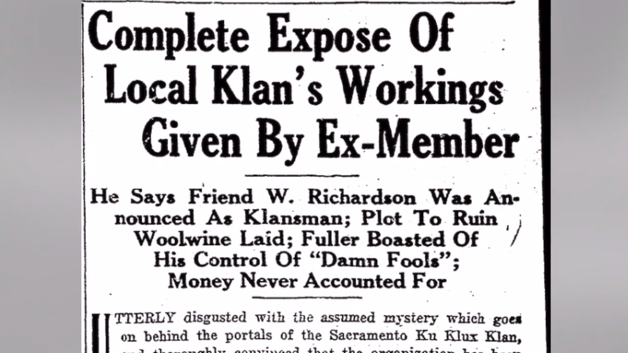 Was there ever a Ku Klux Klan presence in Sacramento?