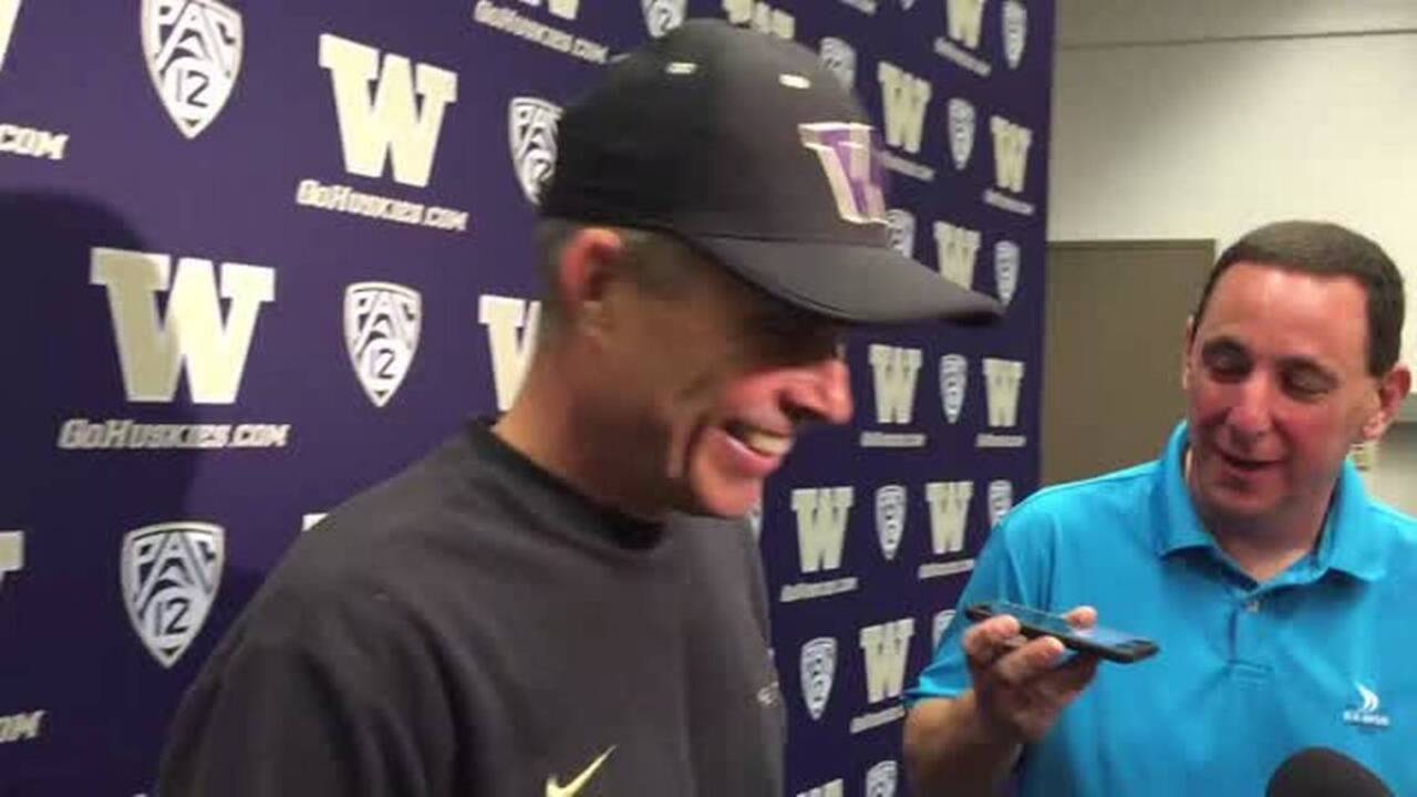 Chris Petersen on UW's 2018 game vs. Auburn