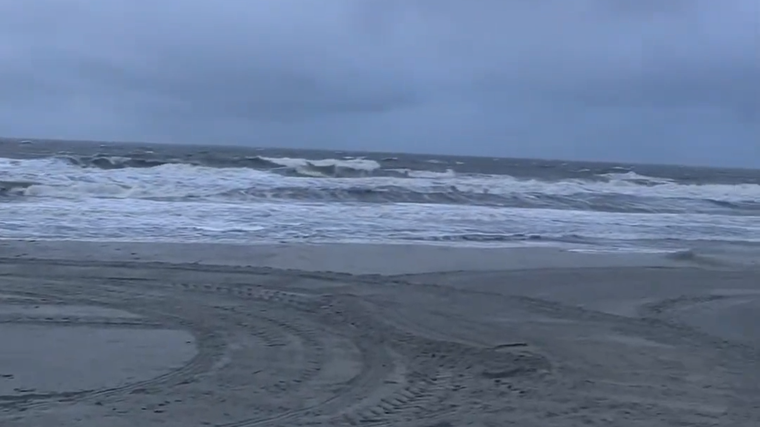 Morning view of North Myrtle Beach as Tropical Storm Debby passes through the area