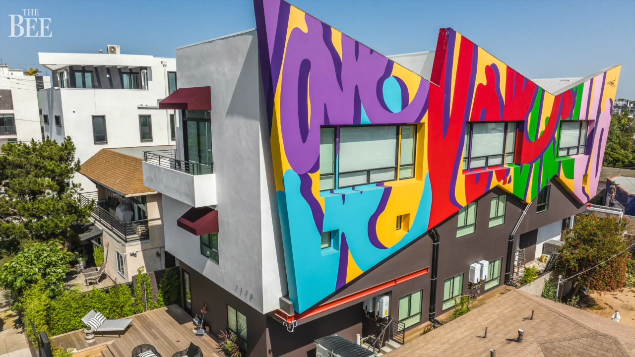 A ‘world famous graffiti artist’ painted a mural on this iridescent California house