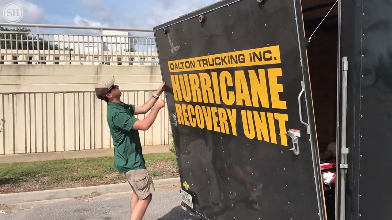 His father-in-law is riding out the storm, he’s coming to help