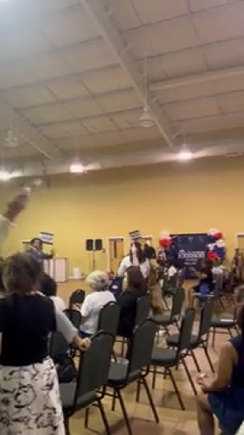 Supports react to announcement that Jermaine Johnson leads the democratic primary