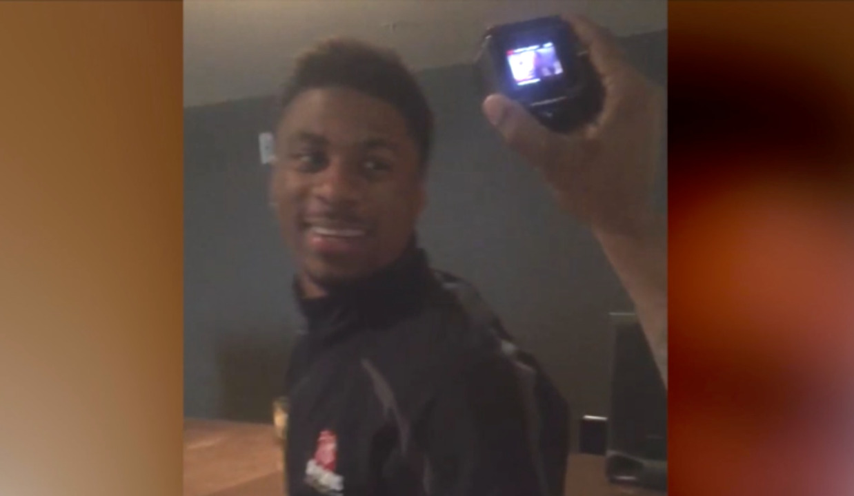 NCCU's Ryan Smith's excited reaction to being picked in the NFL Draft