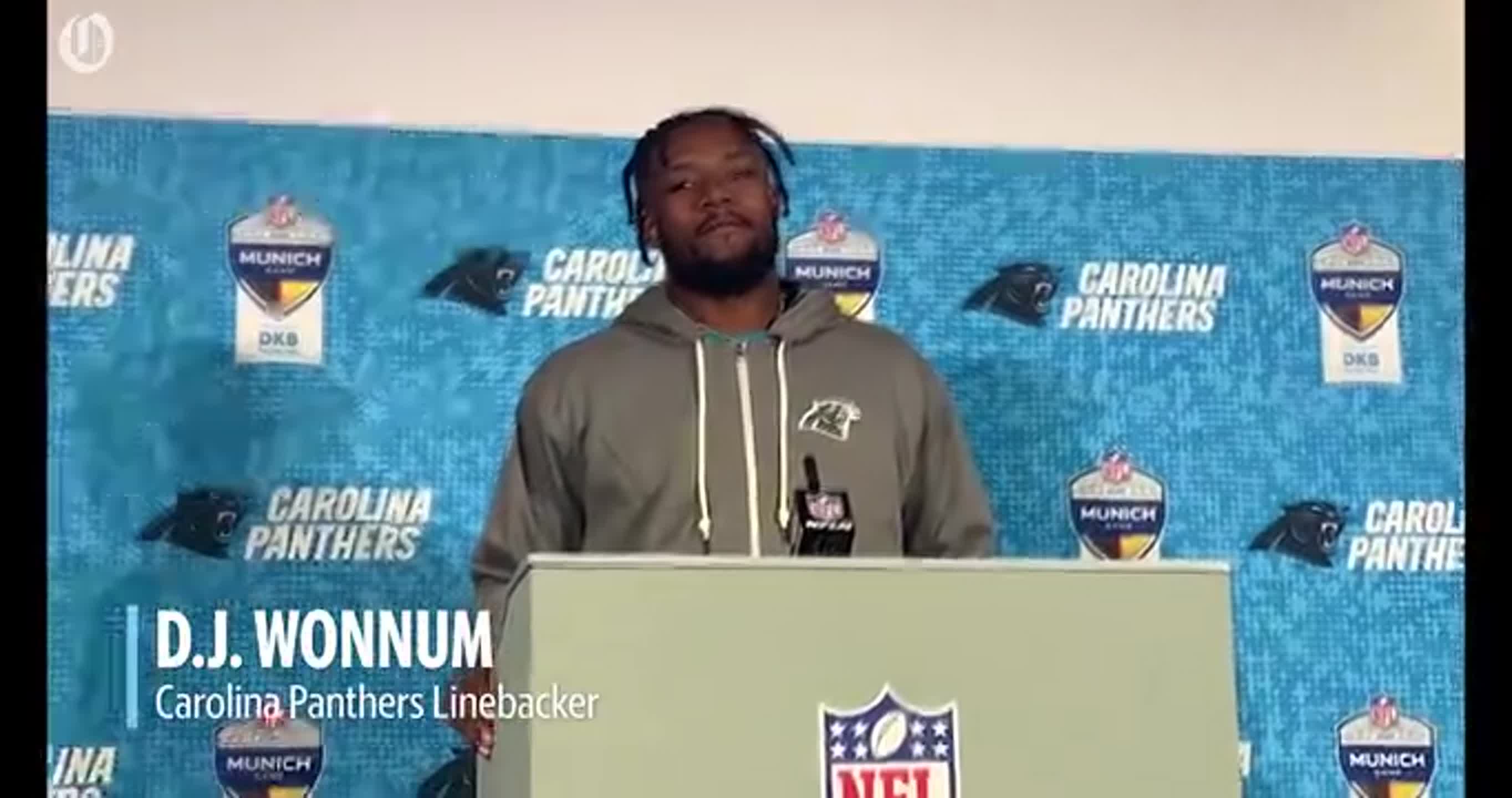 D.J. Wonnum discusses his Panthers’ debut