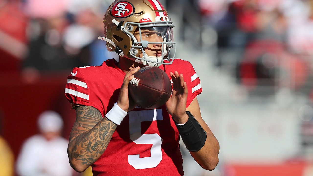 San Francisco 49ers’ Kyle Shanahan, Trey Lance, discuss Lance’s performance against Texans