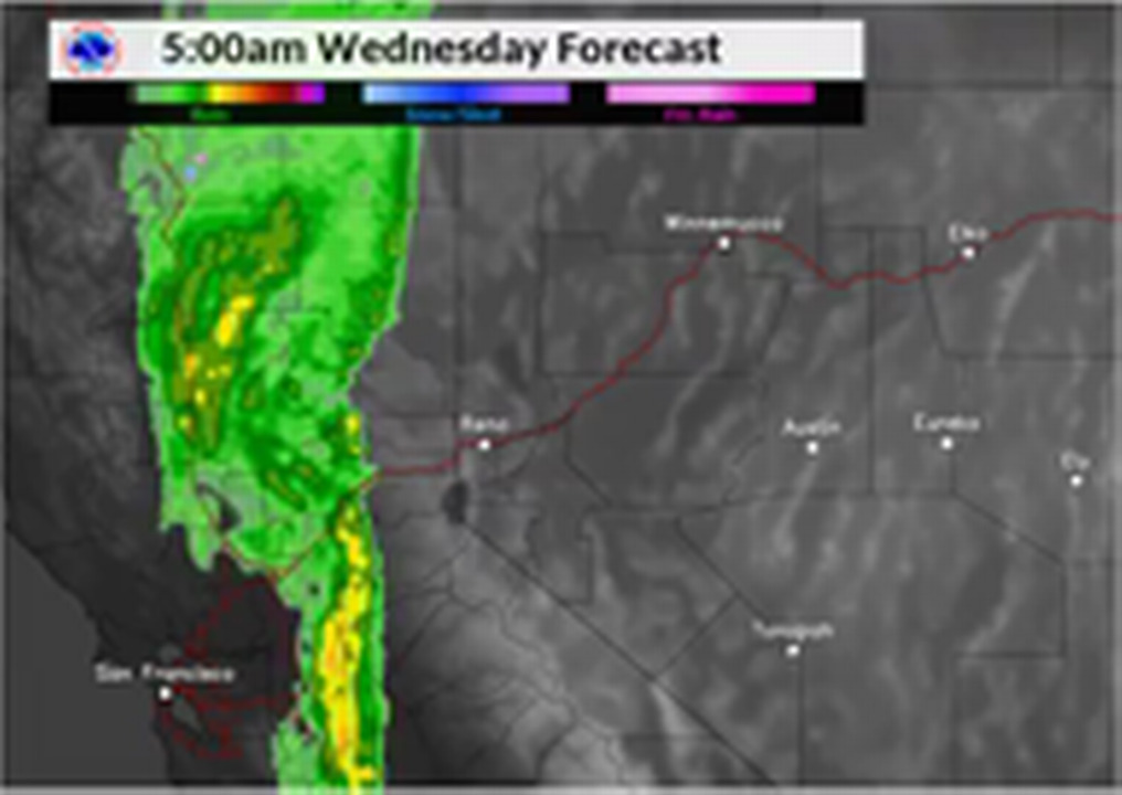 Here's a look at storm moving across Sierra through this evening