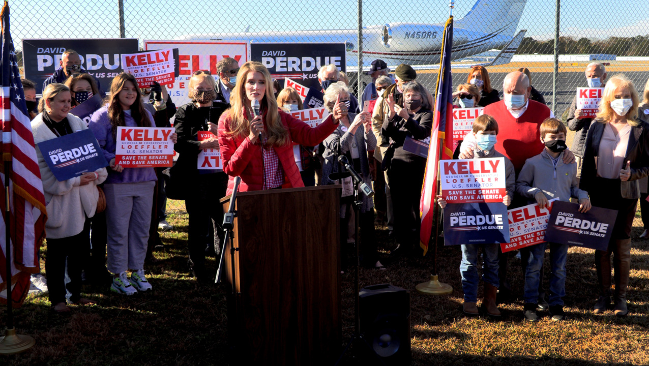 Loeffler says it’s fantastic that President Trump will be in Georgia tonight