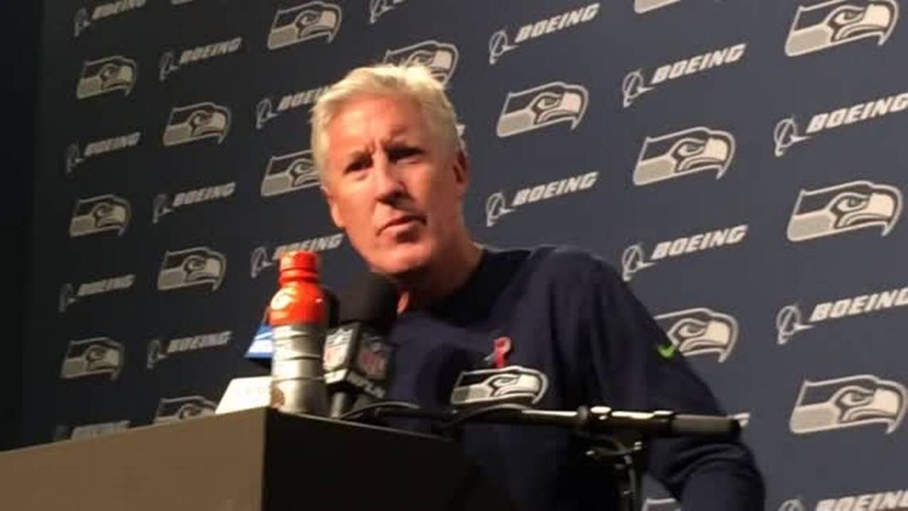 Pete Carroll on Russell Wilson's ankle: "We'll see"