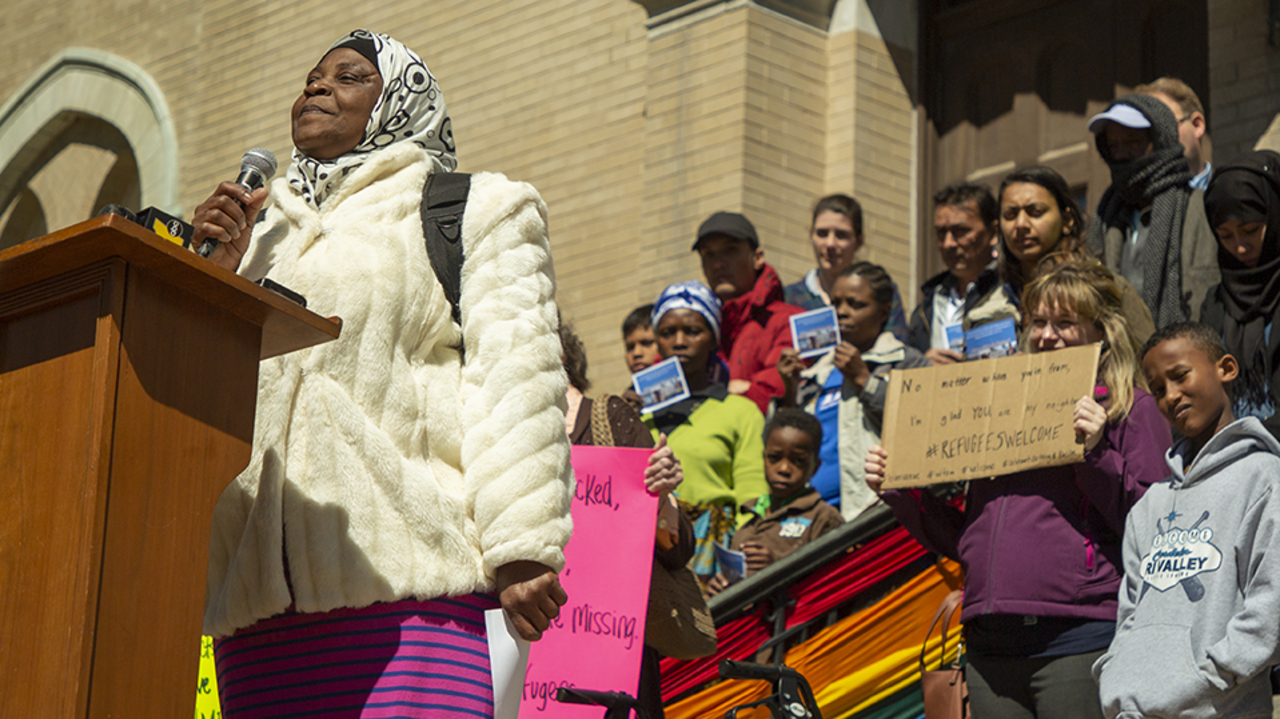 Father from Africa misses his son, as group calls on Trump to let more refugees in
