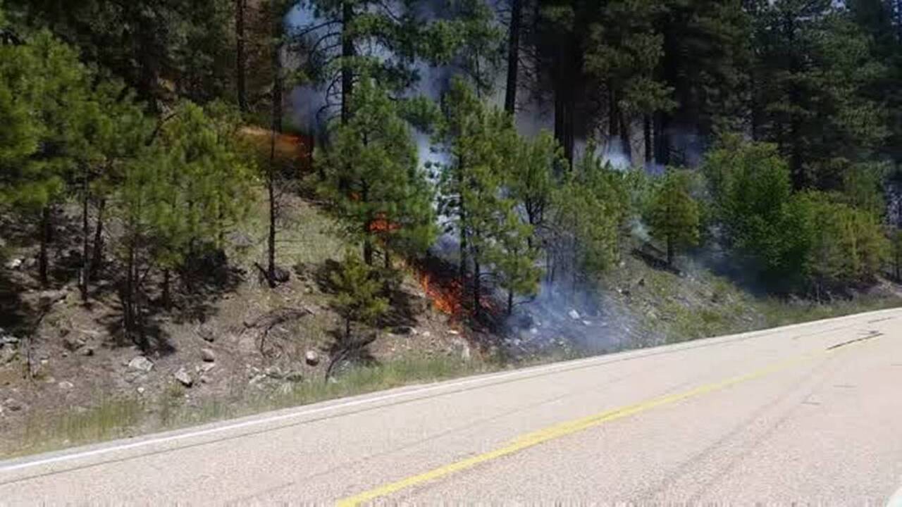 Early moments of the Banks, Idaho wildfire