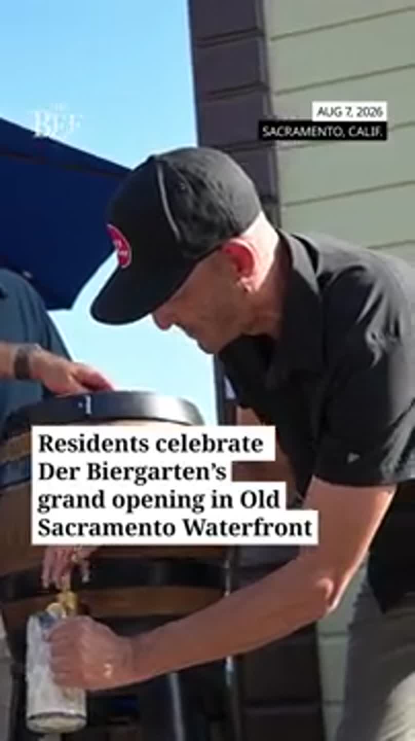 See residents celebrate Der Biergarten's opening in Old Sacramento