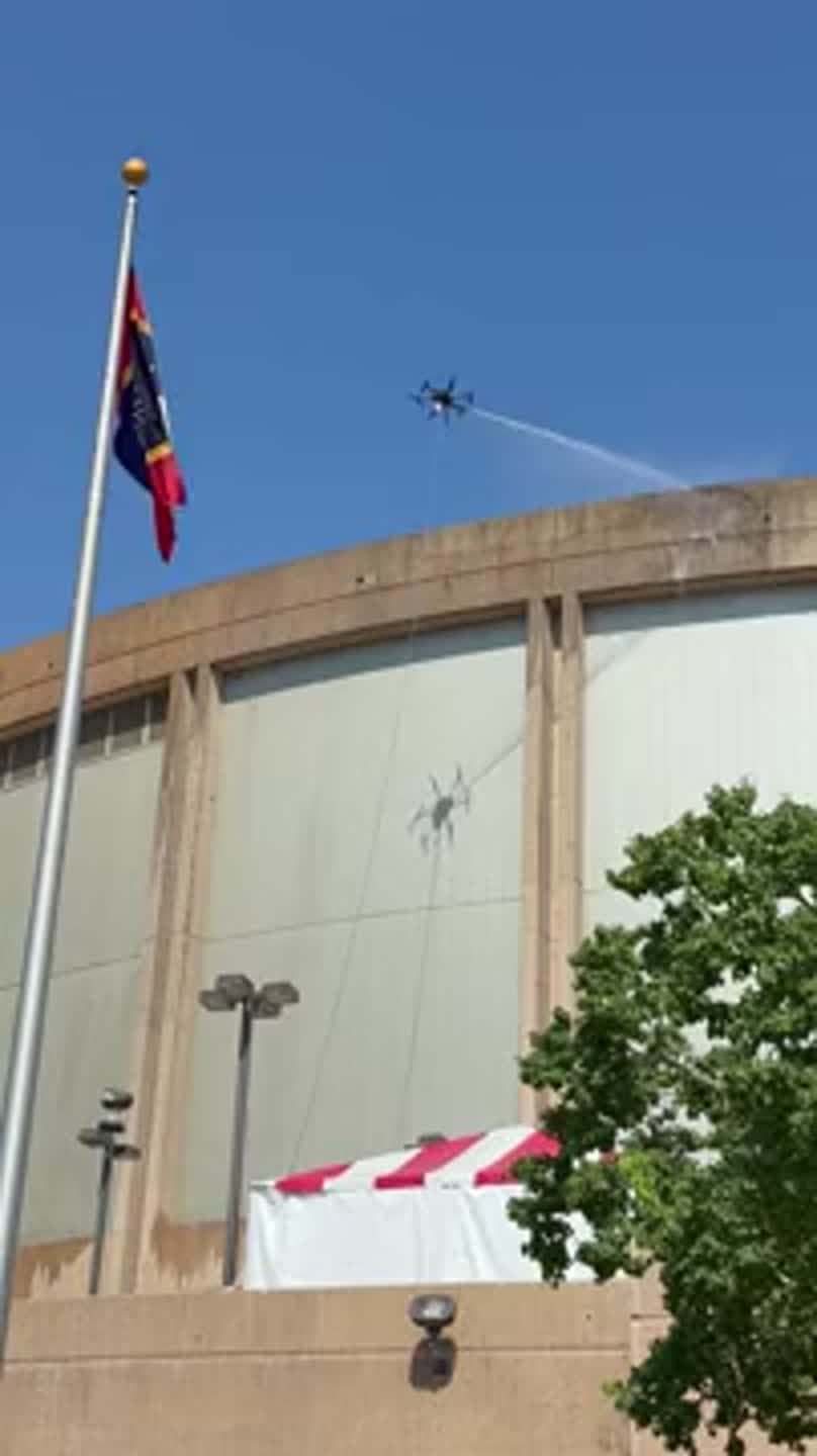 Drones being used to clean Mississippi Coast Coliseum (Video) | Biloxi ...